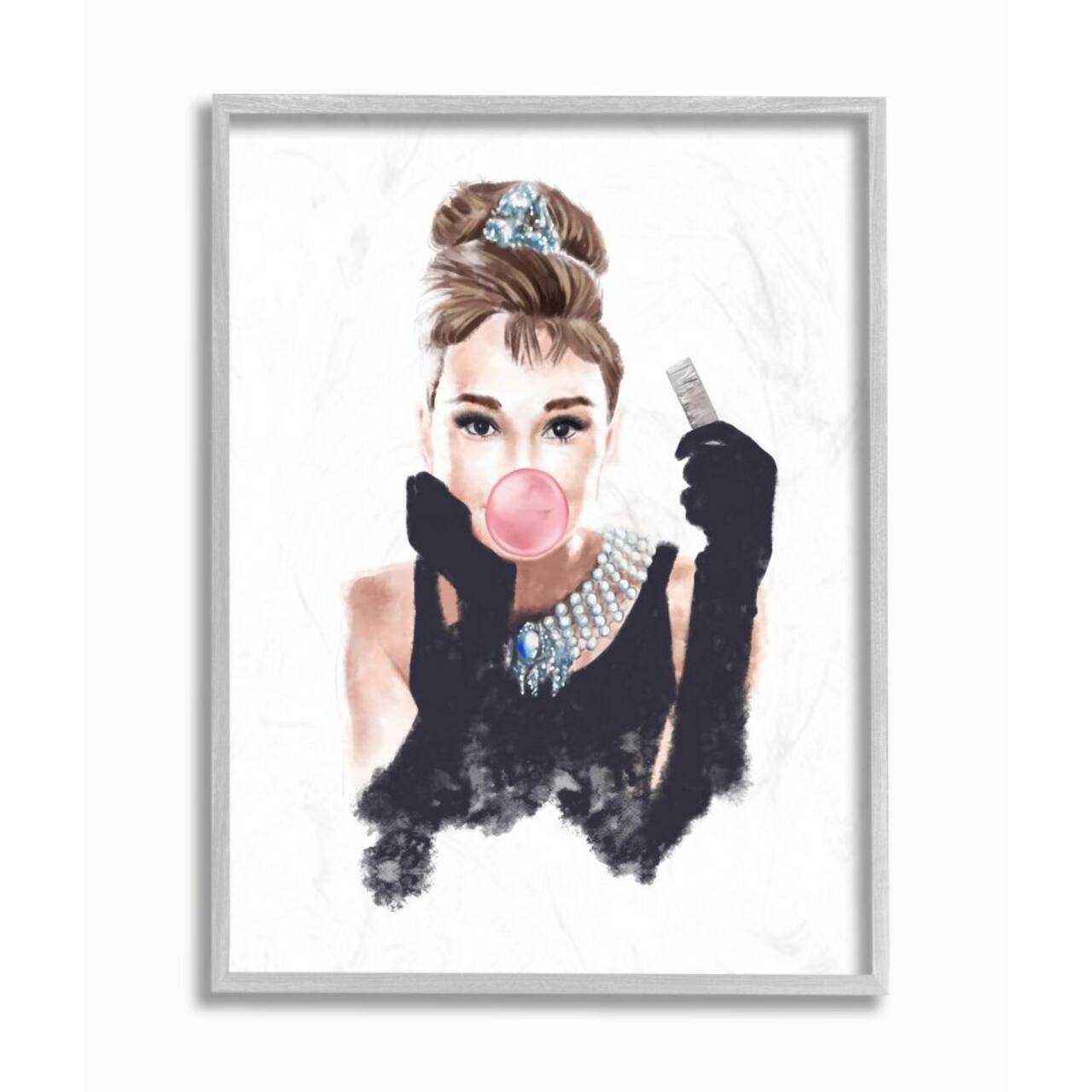 Stupell Industries Breakfast at Bubblegum Famous Fashion Icon Portrait Framed Wall Art